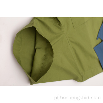 Camisa uniforme de trabalho de manga curta 100% algodão